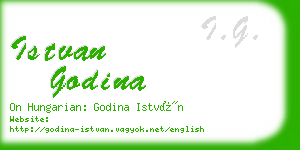 istvan godina business card